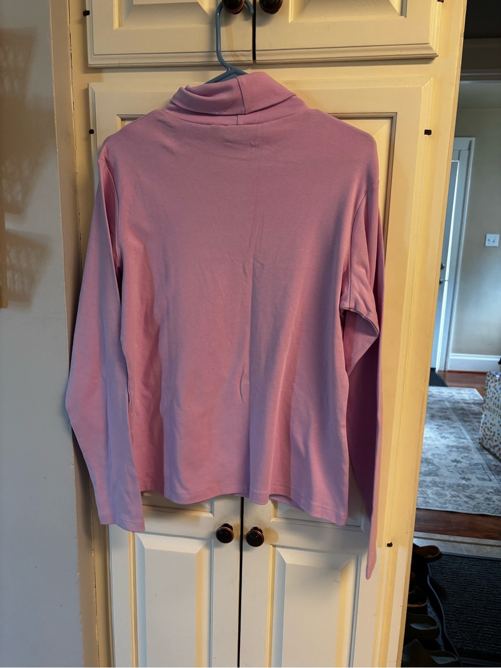 Women’s Stretch Long-Sleeve Turtleneck Top - Lavender - Picture 5 of 7